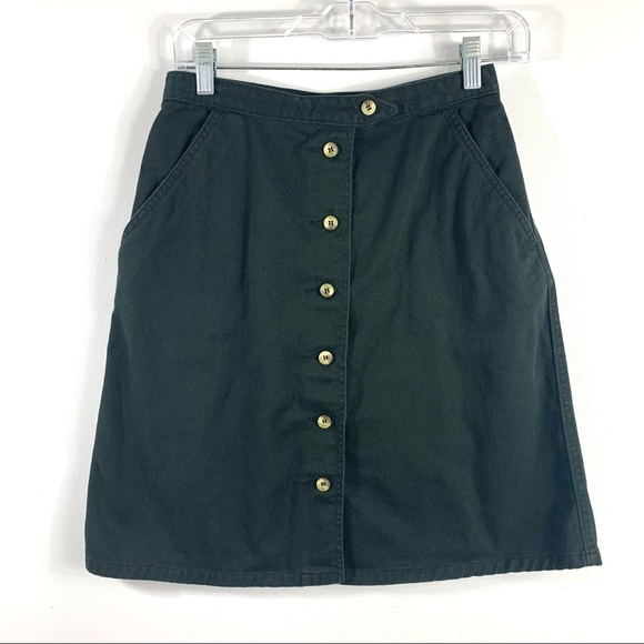 Cherokee Cotton Button Front Skirt M/L